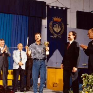 Classificazioni ai primi posti in diversi concorsi internazionali di canto corale. Nella foto: Concorso Internazionale di Canto Corale, Gorizia, 1988.
